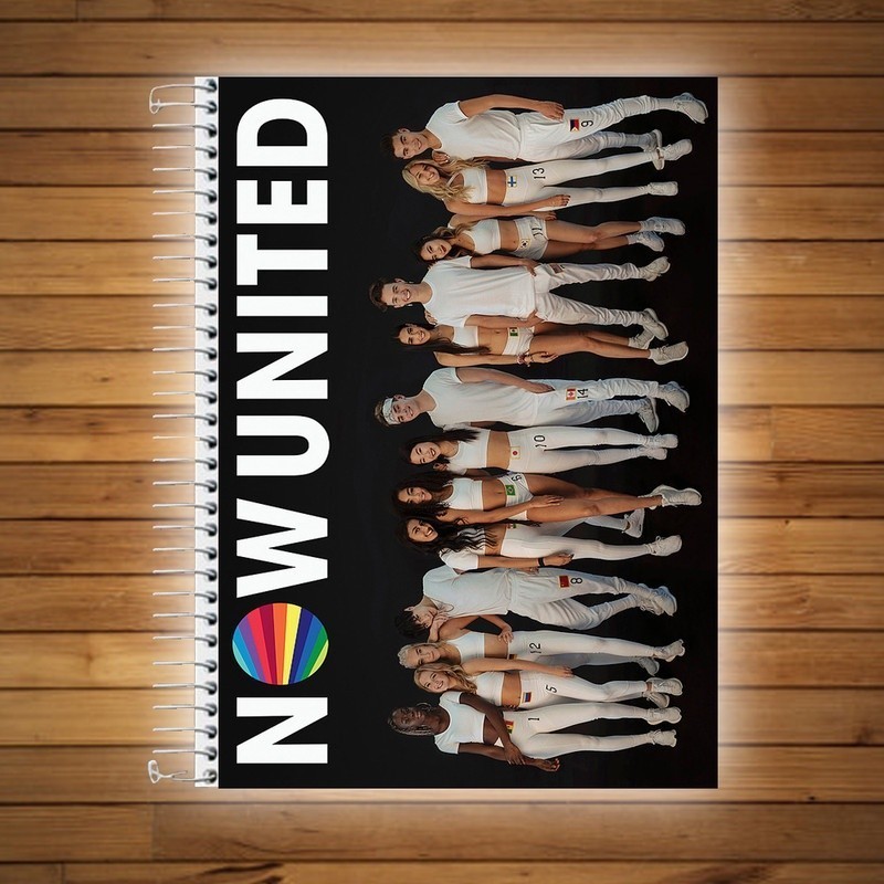 Caderno Now United Personalizado Capa Dura 160  Folhas