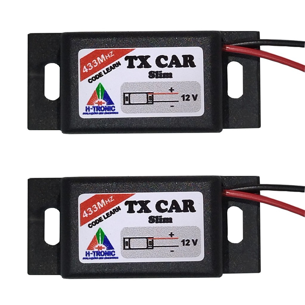 Kit 2 Controle Portão Eletrônico Farol Tx Car Garen, Rcg E Outros 433Mhz - H-Tronic