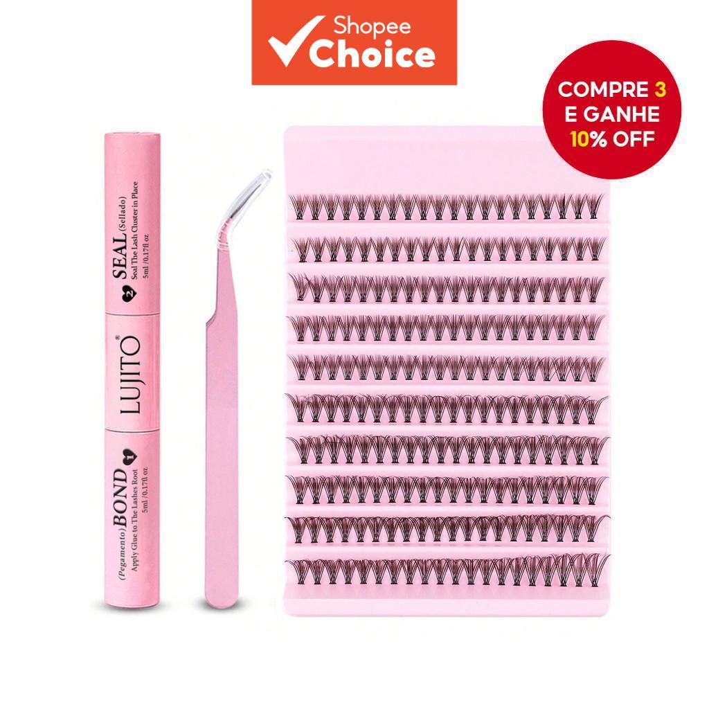 Cílios Postiços 200Pcs D Volume Conjunto De 0.07 Mm , Kit De Extensão De 8-16