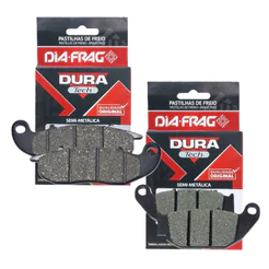 Kit Pastilhas de Freio Nxr 160 Bros ABS 2025-2026 / Xre 190 ABS 2025-2026 Diafrag (Semimetálica)