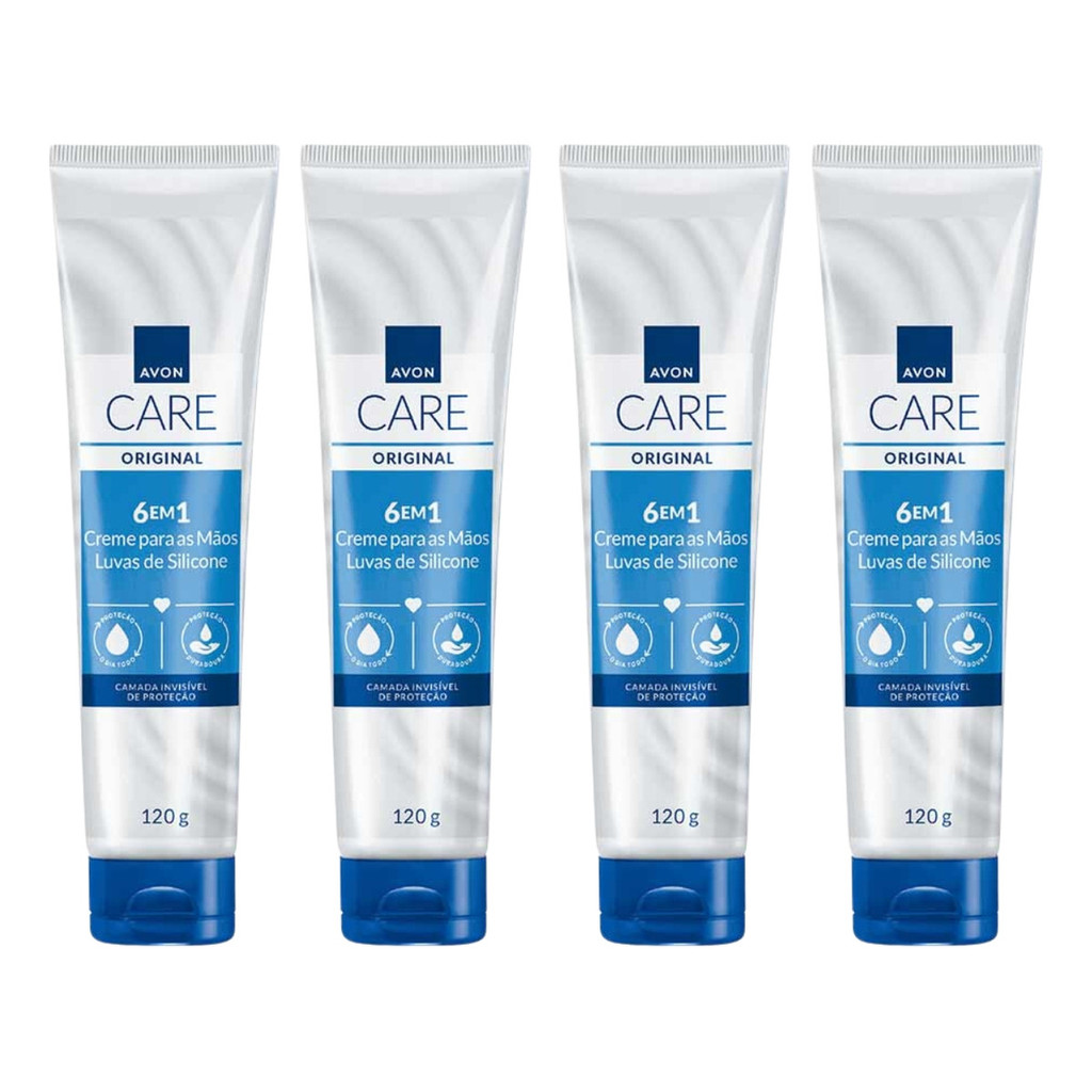 Kit 4 Luva De Silicone Creme Protetor Para As Mãos 120g-avon