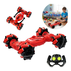 Carrinho de Controle Remoto Para Crianças Acrobático 360 Vermelho Com Giros Radicais Acrobacias Incríveis