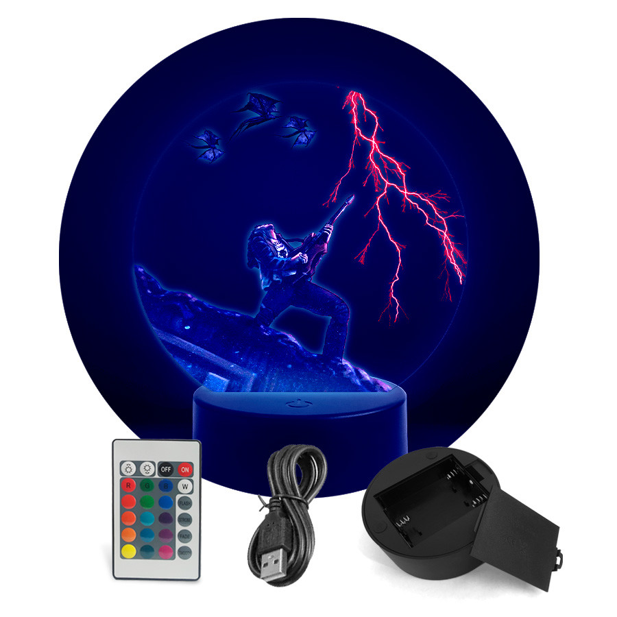 Luminária Eddie Stranger Things - RGB + Controle