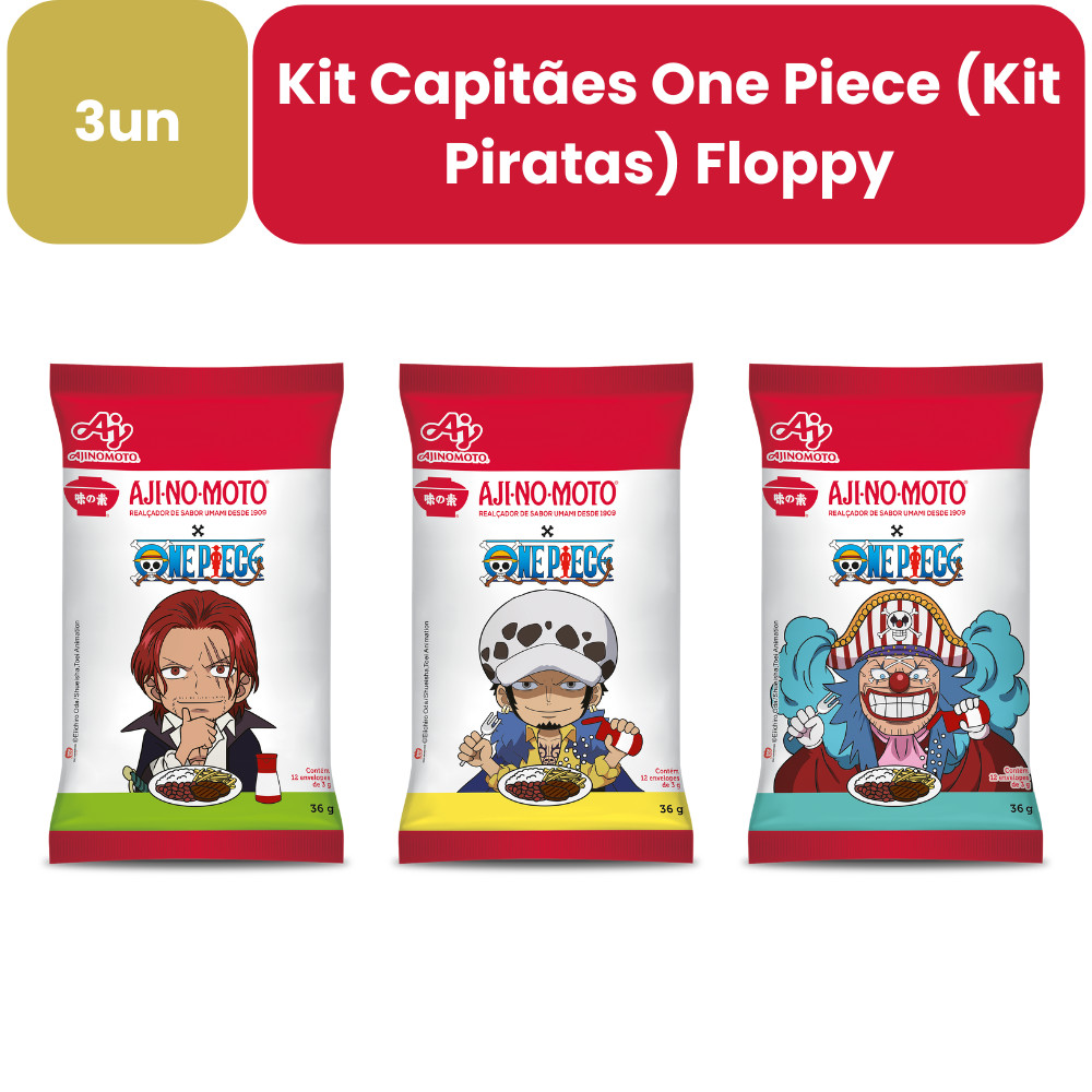 Kit AJI-NO-MOTO® Capitães One Piece (Kit Piratas) Floppy Kit AJI-NO-MOTO® Capitães One Piece (Kit Piratas) Floppy