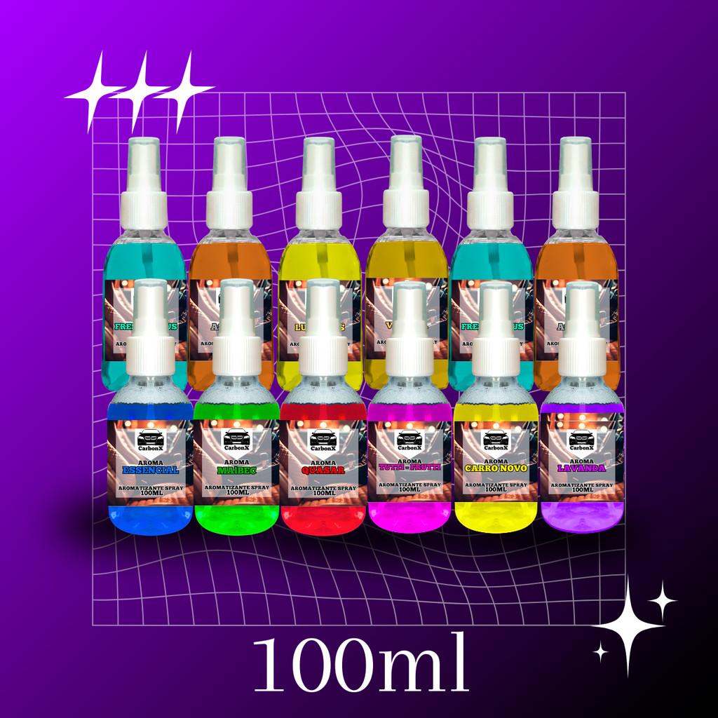 Kit 12,9,6 e 3 Cheirinho Spray 100ml Automotivo  | Perfume/Odorizante para Carro | NOVOS AROMAS!!!