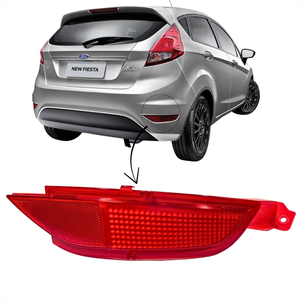 REFLETOR OLHO DE GATO FORD NEW FIESTA HATCH 2014 A 2017 - LADO DIREITO