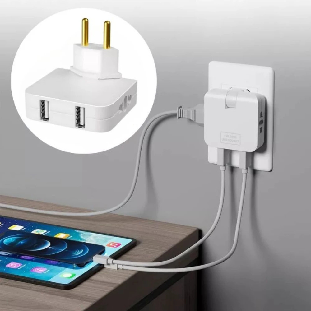 Extensor de Tomada 20A Dobrável Adaptador Benjamin Articulado REAL