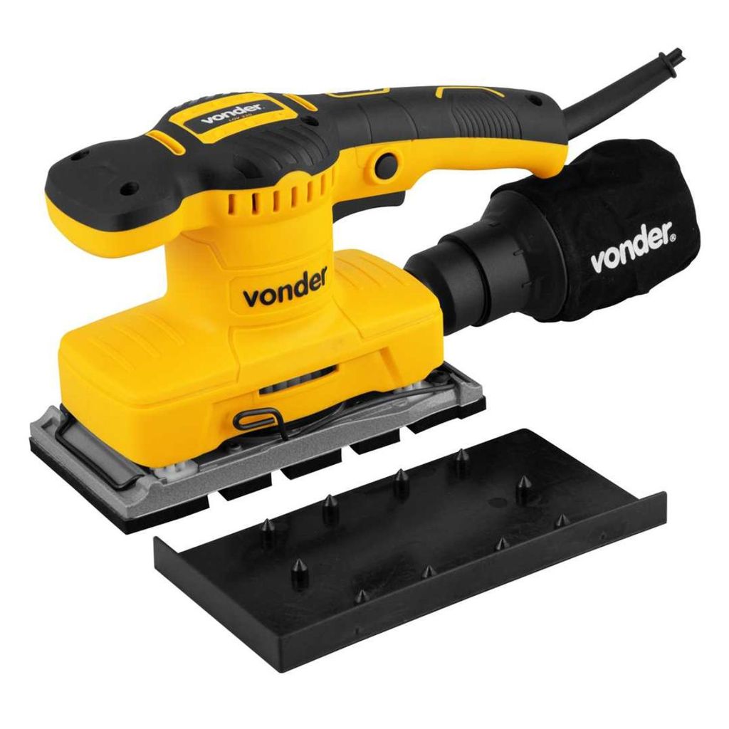 Lixadeira Orbital Vonder 320W LOV320 14000OPM com Coletor de Pó e Lixas para Mad
