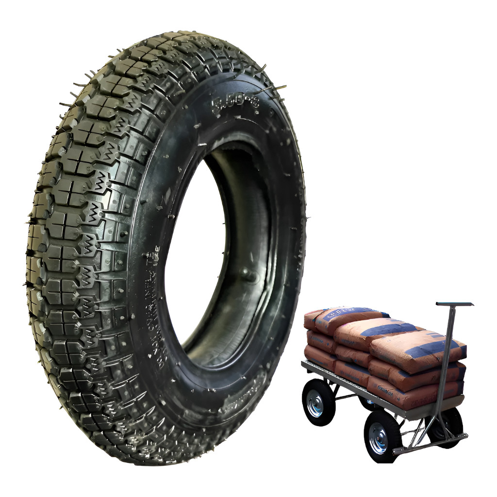 Pneu Carrinho De Mão Carriola 3.25/3.00-8 2 Lonas Reforçado