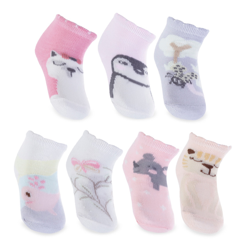 Kit Meia Pimpolho Cano Alto Antiderrapante - 6 Pares Tam 16/20 em Oferta na Shopee