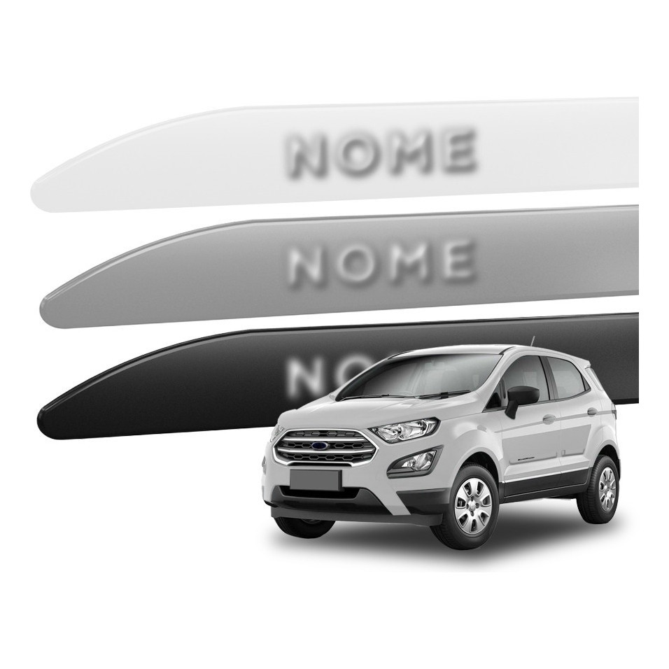 Jogo Friso  Facão Para Ecosport 2013 A 2021grafia Cromada
