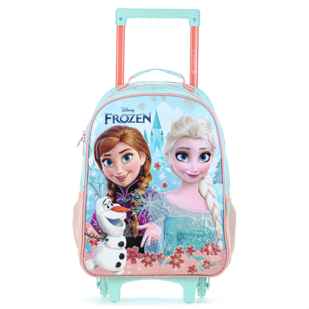 Mochila Com Rodas Escolar Xeryus 16 Disney Frozen 14740 Azul e Salmão…