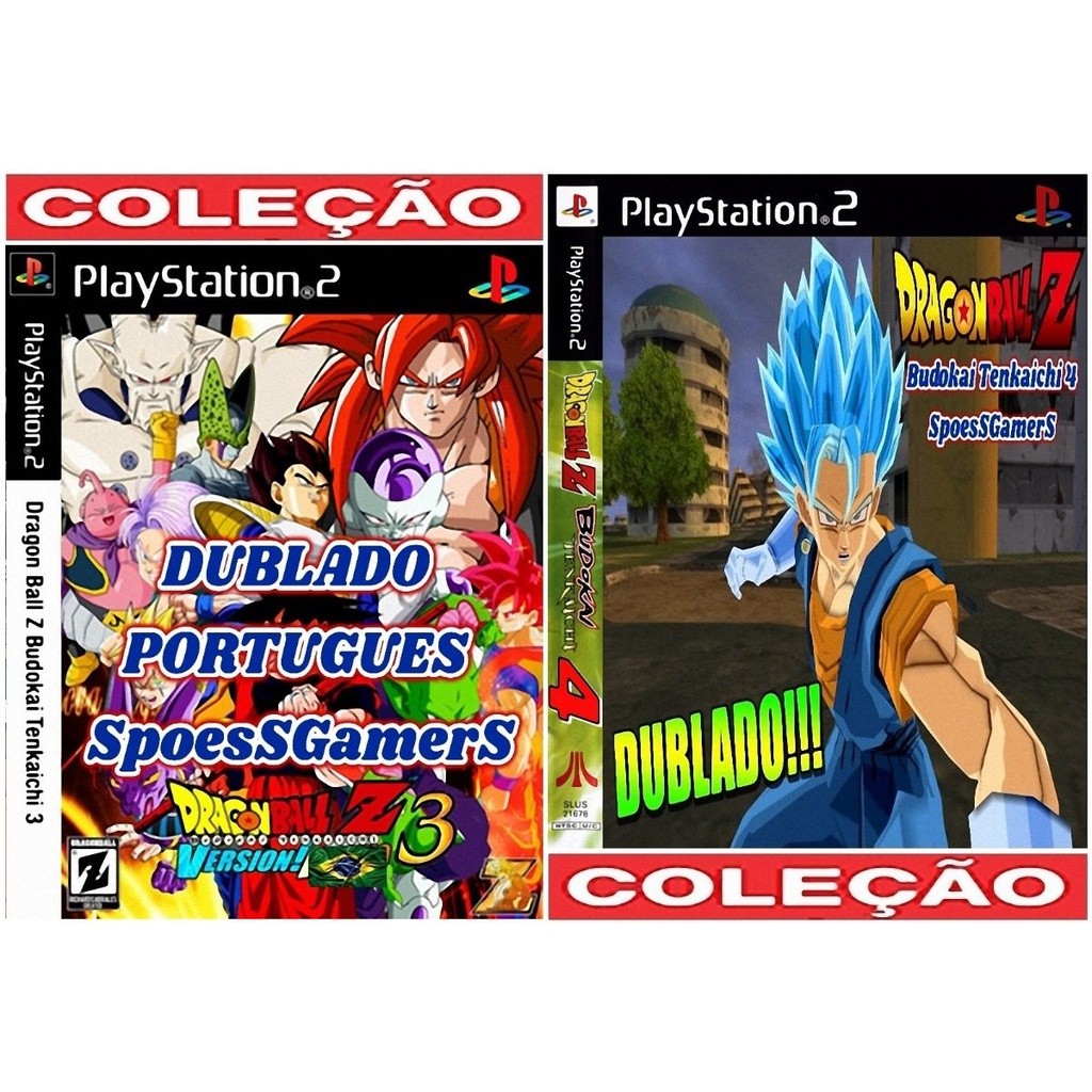 Jogo Ps 2 Dragon Ball Z Budokai Tenkaich 3 E 4 Dublado Ps2