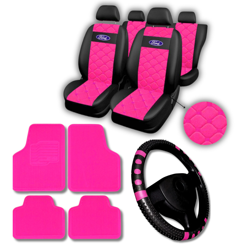 Capa Para Banco De Carro Couro Ford Ka Focus Escort Ecosport Fiesta tapete carro vermelho azul rosa