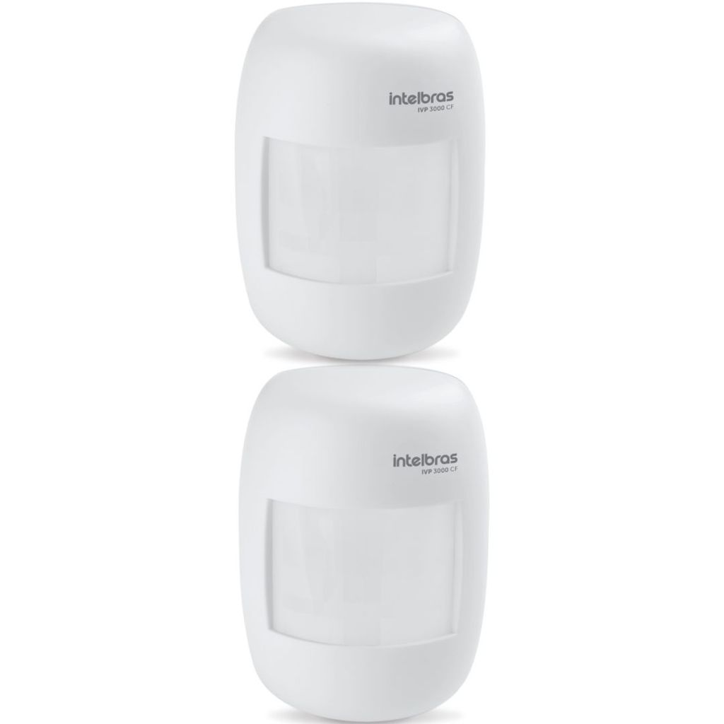 Kit 2 Sensores Alarme Passivo Infravermelho Com Fio Interno IVP 3000 CF Intelbras em Oferta na Shopee