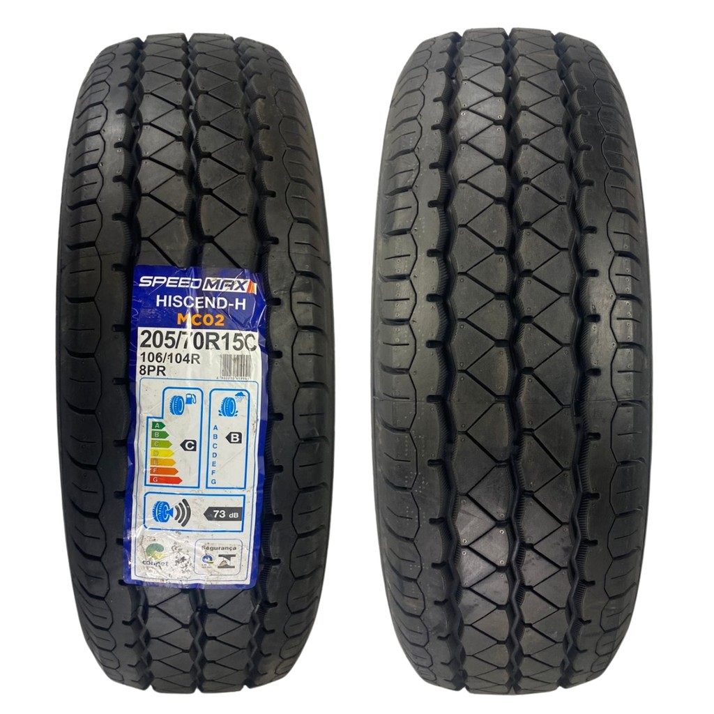 KIT 02 PNEUS 205/70R15C 106/104R H-MC02 SPEEDMAX Reforçado Para Vans Utilitários e Carga