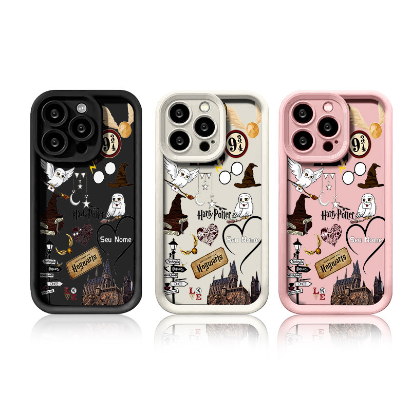 Capinha personalizada harry potter para iPhone xr 11 12 13 14 15 16 17 pro max 14 16 plus capa silicone anti impacto em Oferta na Shopee