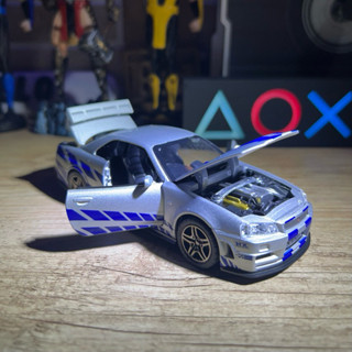 Nissan Skyline GTR R34 Com Som - Acende Faróis - De Metal - Brian - Velozes e Furiosos - Escala 1:32  Envio Imediato em Oferta na Shopee