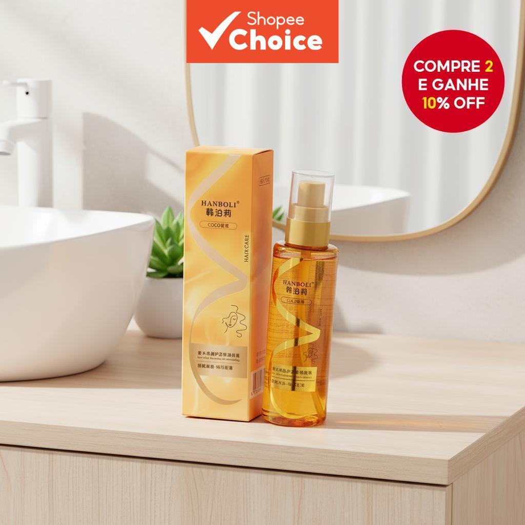Óleo essencial para cabelo perfumado em spray para fios macios e sem frizz, amaciamento com um único spray, fórmula em Oferta na Shopee