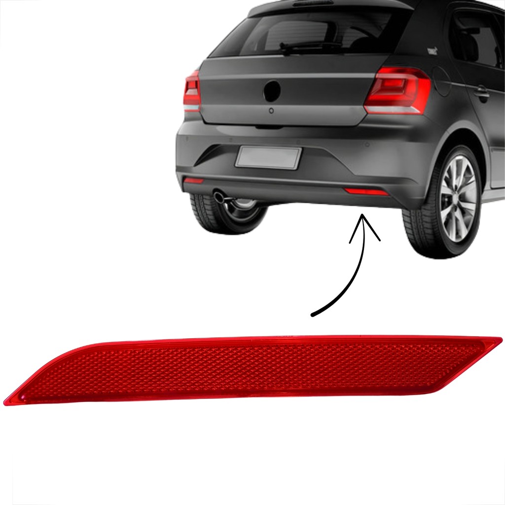 REFLETOR ESQUERDO GOL G7 2013 2016 OLHO DE GATO TRASEIRO TRASEIRO