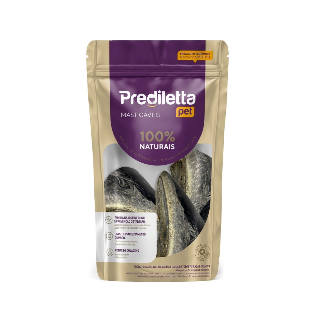 PETISCO NATURAL CASCO BOVINO PARA CÃES PREDILETTA 3 UNIDADES SNACK PET MASTIGÁVEL NATURAL