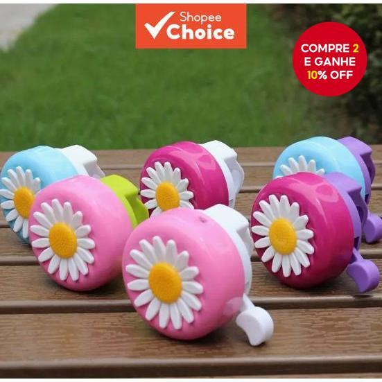 Bicicleta Multicolor Kids Funny Daisy Flower Horns Anel Alarme Guidão Plástico Quente