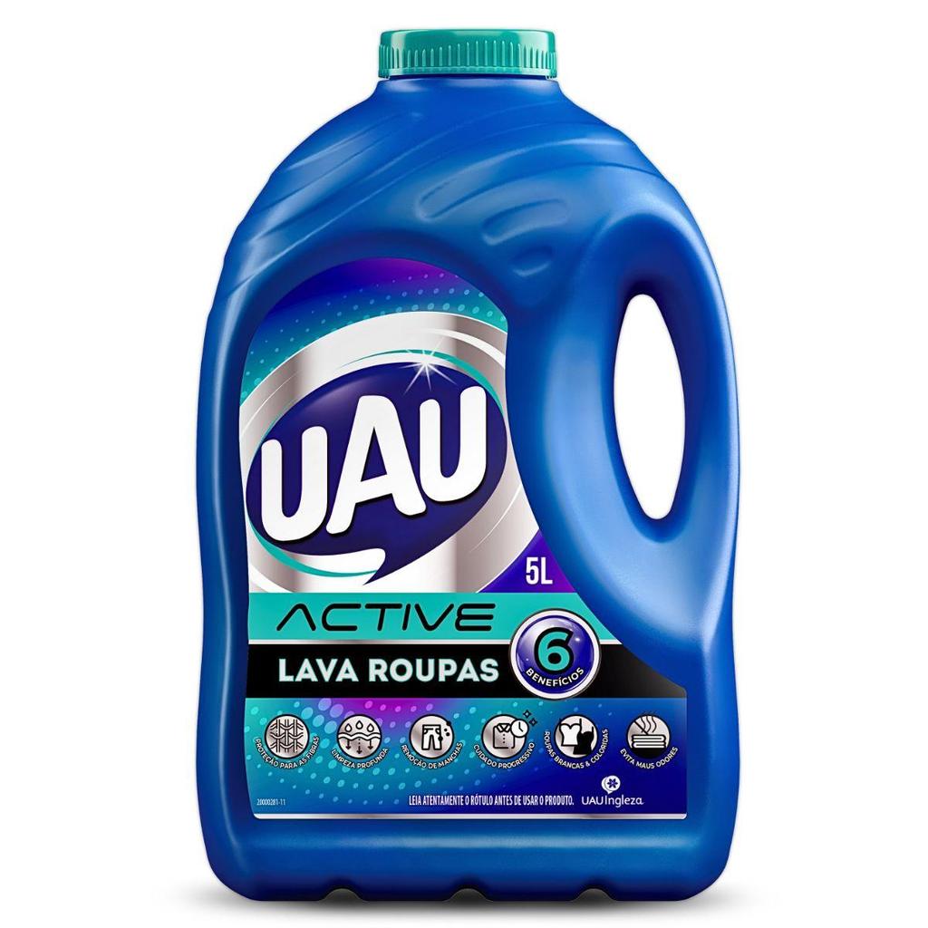 Lava Roupas 5 LITROS Líquido Uau Active em Oferta na Shopee