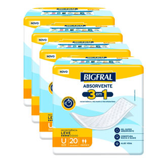 Kit 4 Bigfral Absorvente 20 unidades em Oferta na Shopee