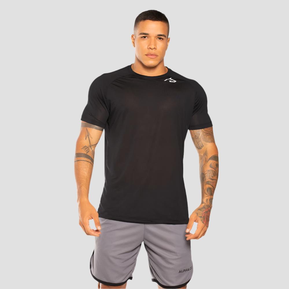Camiseta Masculina Dry Esportiva Academia Wolf Branco Alpha