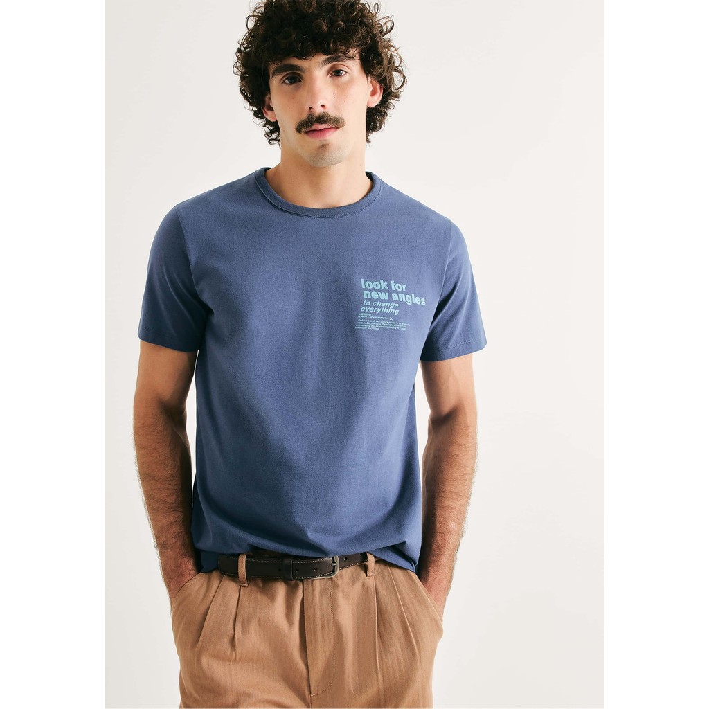 Camiseta Masculina Slim Estampada