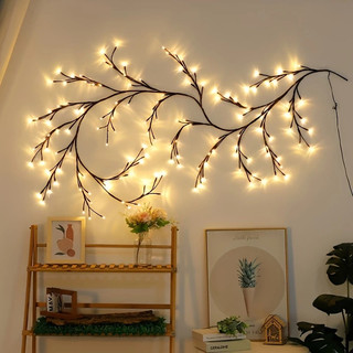 Lâmpada de Videira LED Pode Ser Dobrada para Decoração de Parede Atmosfera Colorida em Casa e Pátio