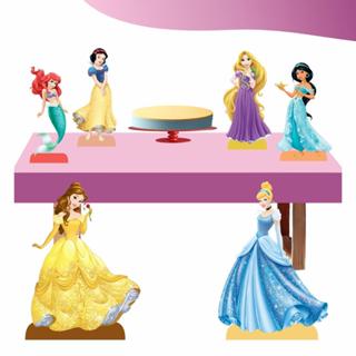 Kit 4 Displays de Mesa 20cm + 2 Totens de Chão 43cm MDF 3mm - Princesas em Oferta na Shopee