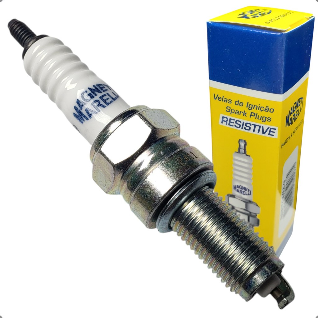 Vela Ignição Resistiva Magneti Marelli Br6tcmm-9 Honda Biz 125 Pop 110i Injeção Haojue Nex 115 em Oferta na Shopee