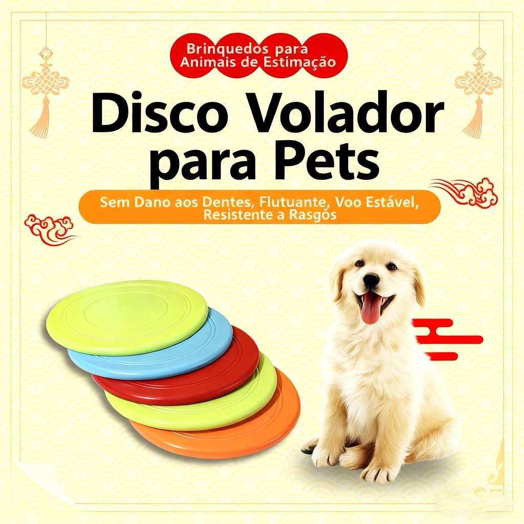 Kit 2/4/8 Brinquedo Mini Disco Frisbee Borracha Cachorro Cães Pets em Oferta na Shopee