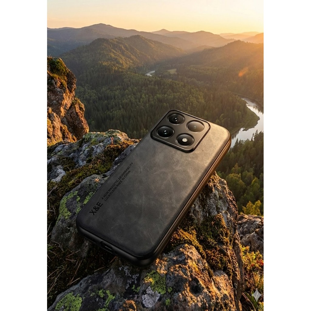 Capa Capinha Luxury Leather Carmuça Para Xiaomi Poco F6 5G / Poco F6 Pro
