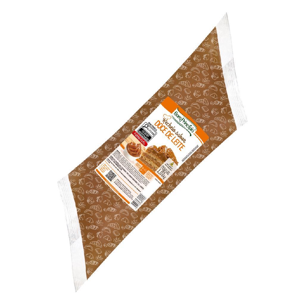 Recheio forneável sabor doce de leite bisnaga 1,01kg pronto para uso