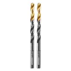 BROCA ACO RAPIDO PROFISSIONAL, NITRETO DE TITANIO, PARA METAL, 5,5MM, 2PCS // GROSS