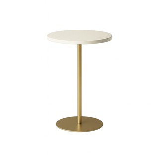 Mesa Luna Champanhe Off White Canto Apoio Lateral de Decoração em Oferta na Shopee