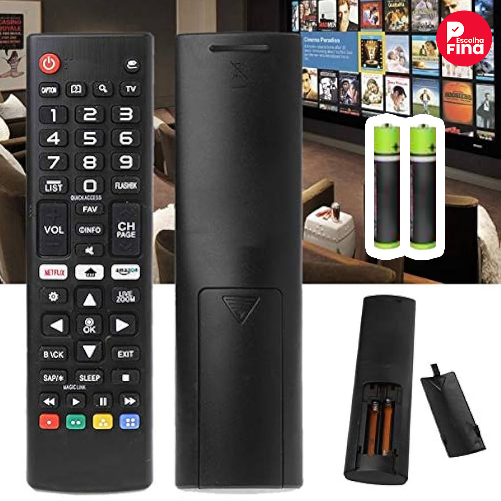 Controle Remoto para TV LG LED LCD 4K de 24, 32, 40, 43, 50, 55, 65 Polegadas Smart
