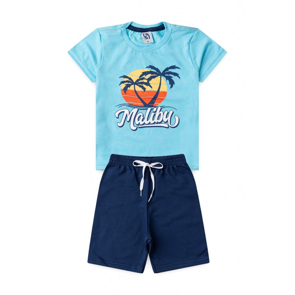 Conjunto Infantil Masculino Verão Na Praia em Oferta na Shopee