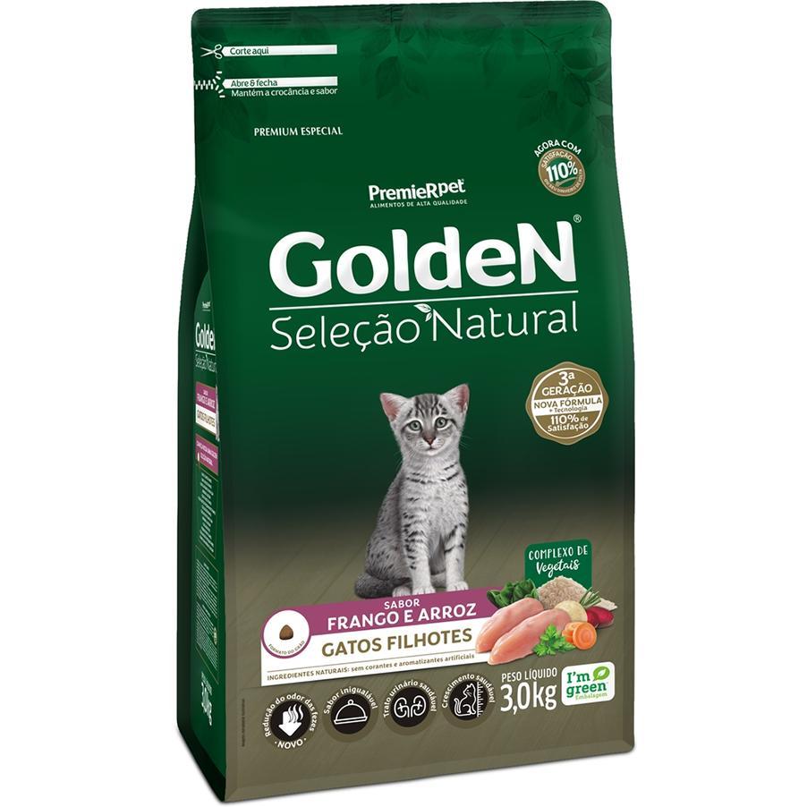 Ração GoldeN PremieR Seleção Natural Gatos Filhotes 3kg
