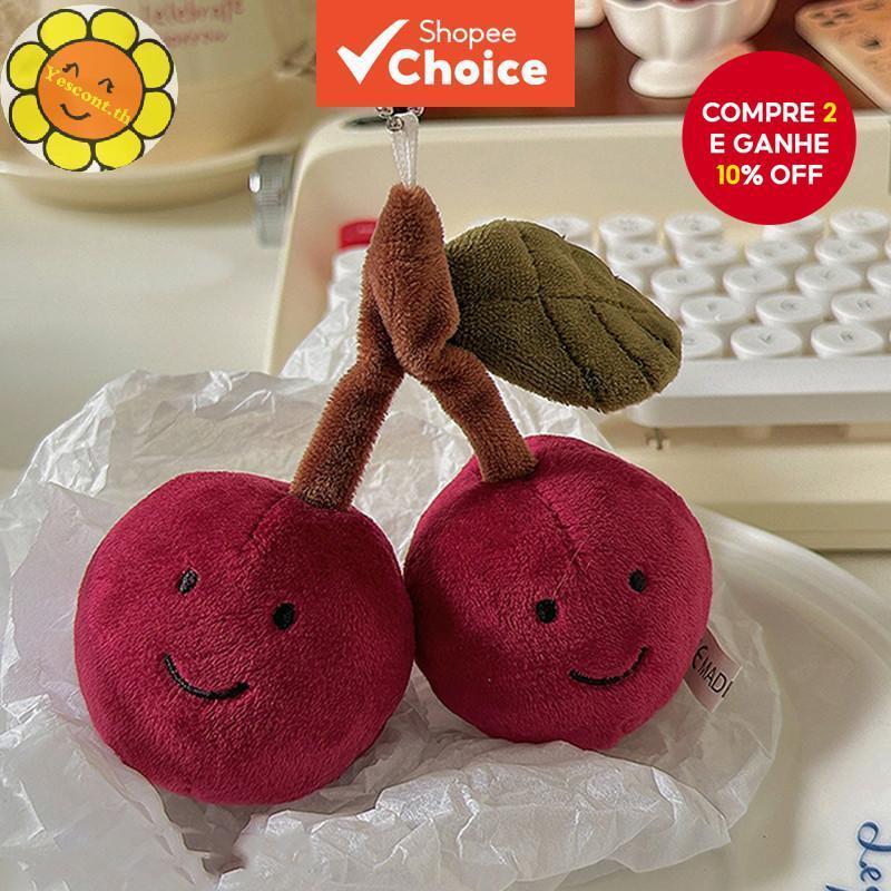Bonito Cereja Pelúcia Pingente Boneca Chaveiro Pendurado Decoração Simples Mochila Casal em Oferta na Shopee