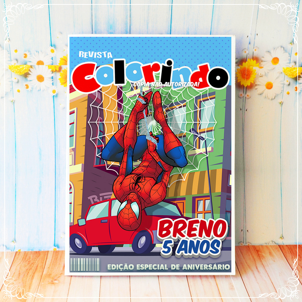 12 Revista Personalizada Lembrancinha Festa Infantil Homem Aranha 14x20cm Media