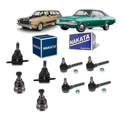 Kit Terminais Direção E Pivôs Opala Caravan Original Nakata