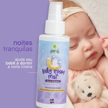Spray Baby Room Mist com Hidrolato de Melissa e Óleo Essencial de Lavanda 120 ml - Verdi Natural em Oferta na Shopee