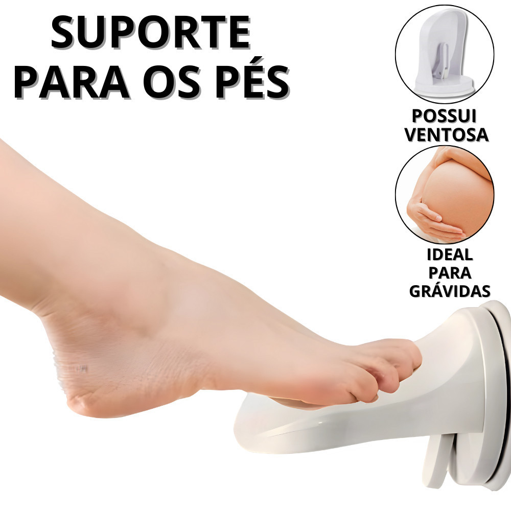 SUPORTE COM VENTOSA DE BANHEIRO PARA APOIO DOS PÉS em Oferta na Shopee