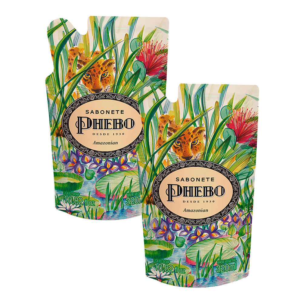 Kit 2 Sabonete Líquido Phebo Amazonian Refil 320ml em Oferta na Shopee
