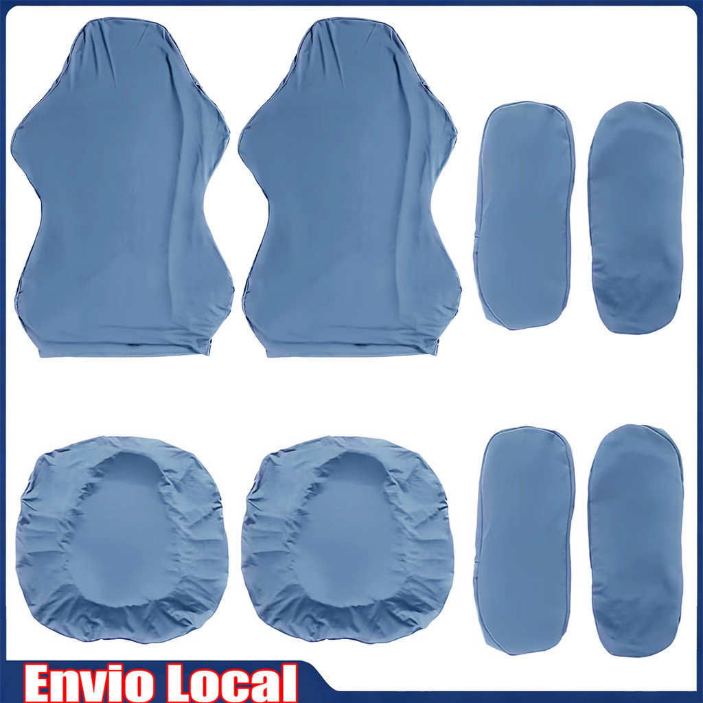 Conjunto de 2 peças (4 capas de apoio de braço + 2 capas traseiras de cadeira + 2 capas de assento de cadeira) capa de c