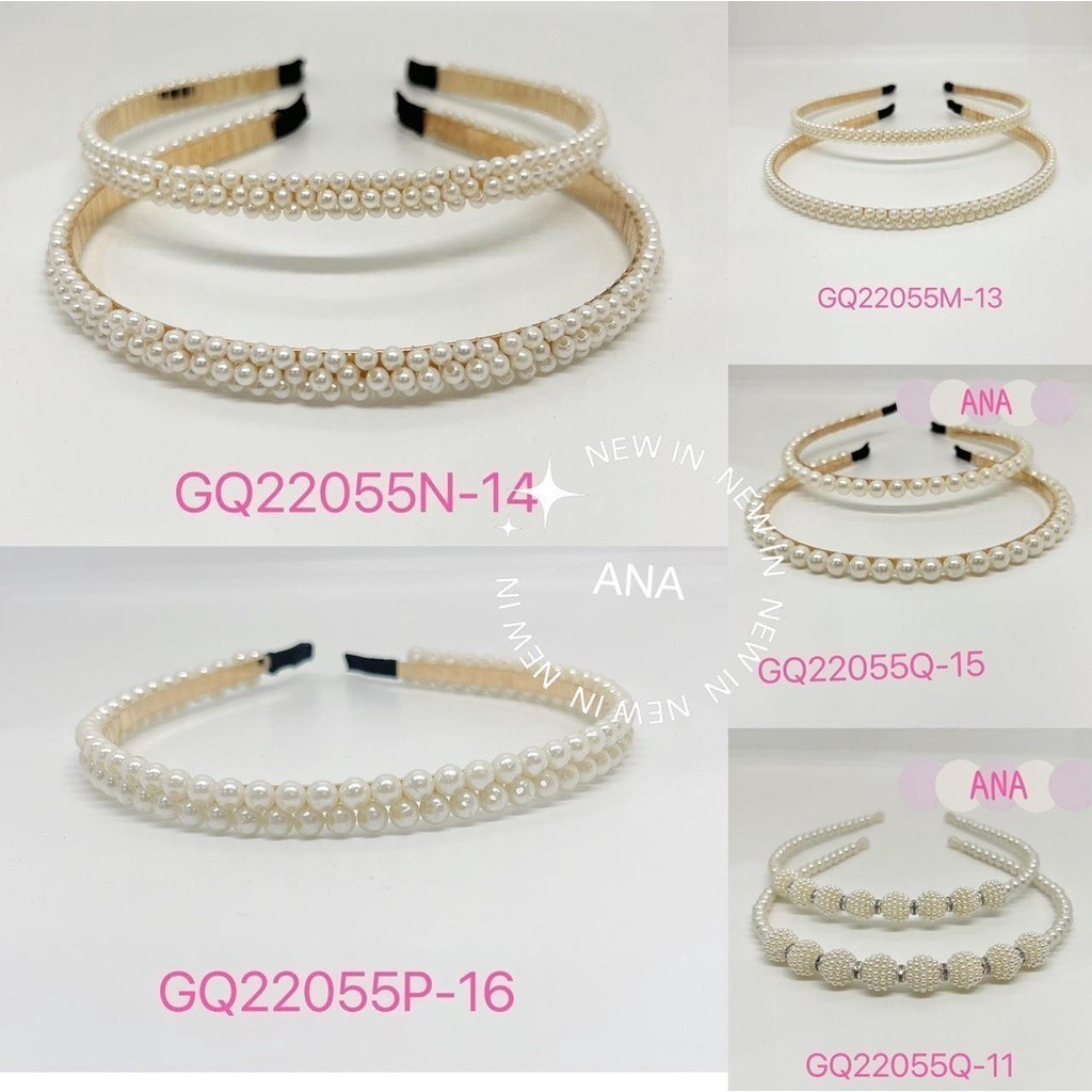 KIT 5 Tiara de Pérolas / Arquinho de Perolas - Acessórios femininos de cabelo-GUI ANA