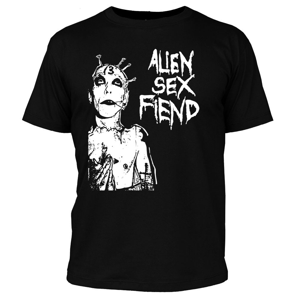 [Camiseta Premium em Algodão Puro]GXG Camiseta 100% algodão Dasantigas com estampa Alien Sex Fiend em serigrafia